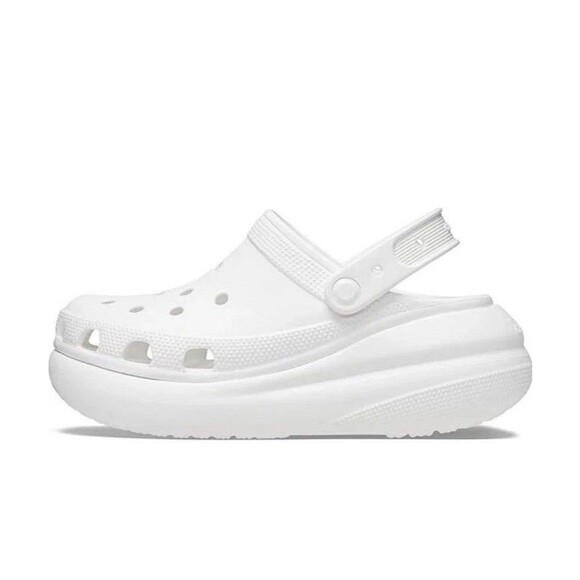 Crocs Classic Crush Clogs White Men’s Size 11 NEW - Picture 2 of 6